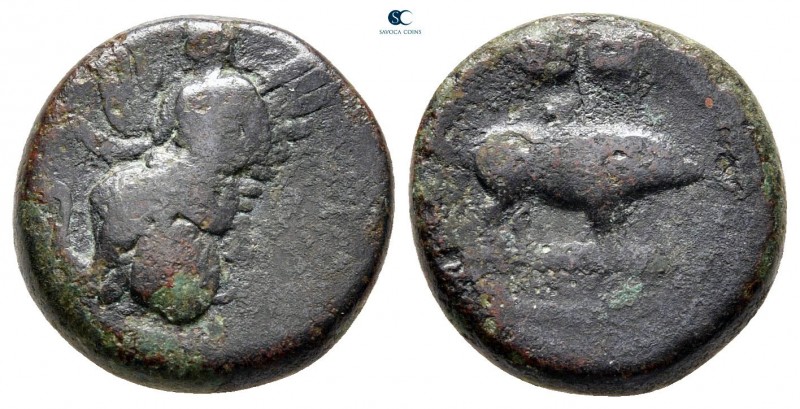 Attica. Eleusis circa 350-330 BC. 
Bronze Æ

15 mm, 3,92 g



nearly very...