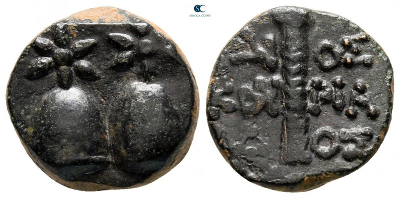 Colchis. Dioskourias circa 105-90 BC. 
Bronze Æ

14 mm, 4,02 g



very fi...