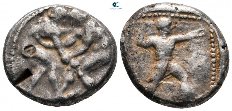 Pisidia. Selge circa 400-325 BC. 
Stater AR

23 mm, 10,83 g



very fine,...