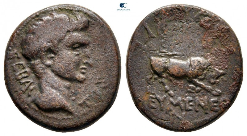 Phrygia. Eumeneia - Fulvia. Tiberius AD 14-37. 
Bronze Æ

17 mm, 4,29 g


...