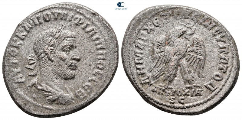 Seleucis and Pieria. Antioch. Philip I Arab AD 244-249. 
Billon-Tetradrachm

...