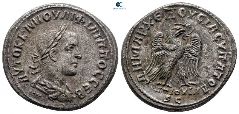 Seleucis and Pieria. Antioch. Philip II as Caesar AD 244-247. 
Billon-Tetradrac...