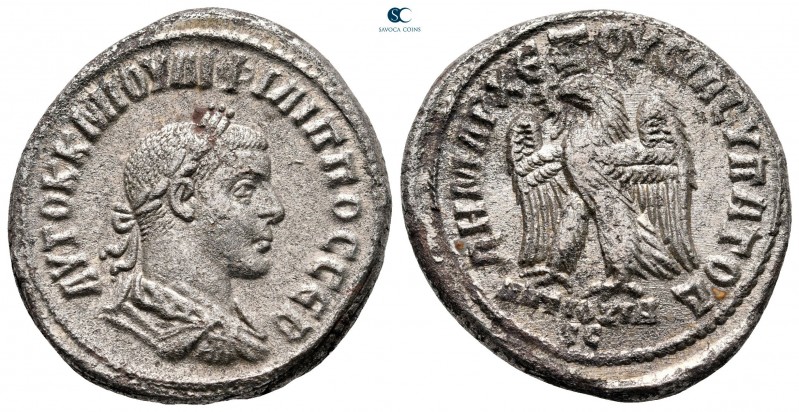 Seleucis and Pieria. Antioch. Philip II AD 247-249. 
Billon-Tetradrachm

28 m...