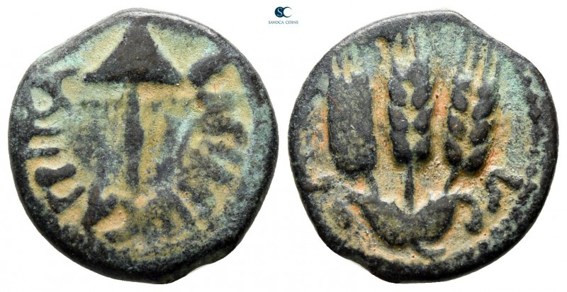 Judaea. Jerusalem. Agrippa I AD 37-43. From the Tareq Hani collection
Prutah Æ...