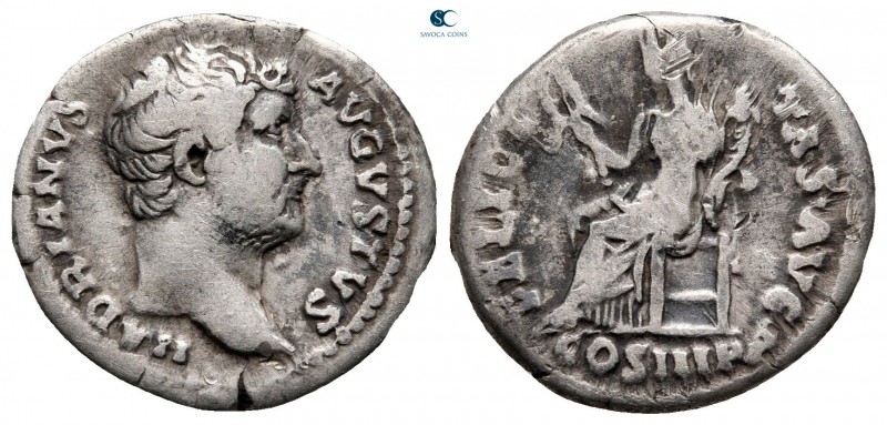 Hadrian AD 117-138. Rome
Denarius AR

19 mm, 3,26 g



nearly very fine