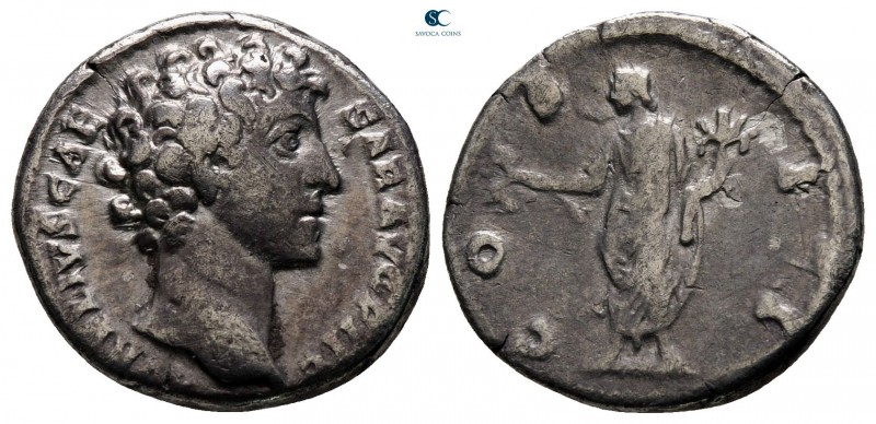 Marcus Aurelius, as Caesar AD 139-161. Rome
Denarius AR

16 mm, 2,71 g


...