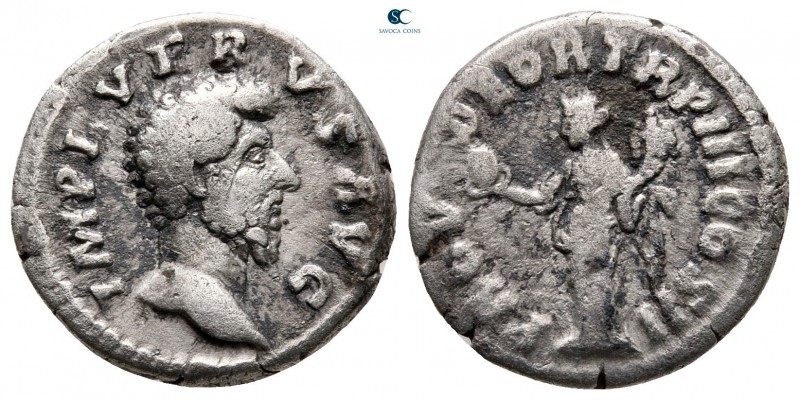 Lucius Verus AD 161-169. Rome
Denarius AR

18 mm, 3,09 g



nearly very f...