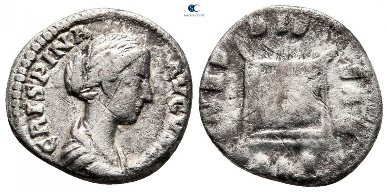 Crispina. Augusta AD 178-182. Rome
Denarius AR

18 mm, 3,16 g



very fin...