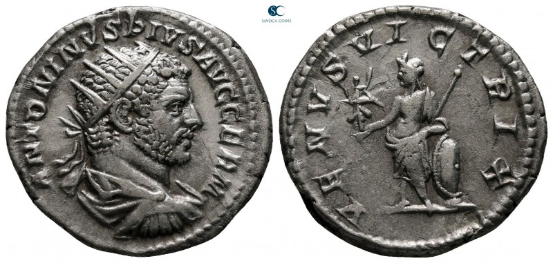 Caracalla AD 198-217. Rome
Antoninianus AR

20 mm, 4,92 g



very fine