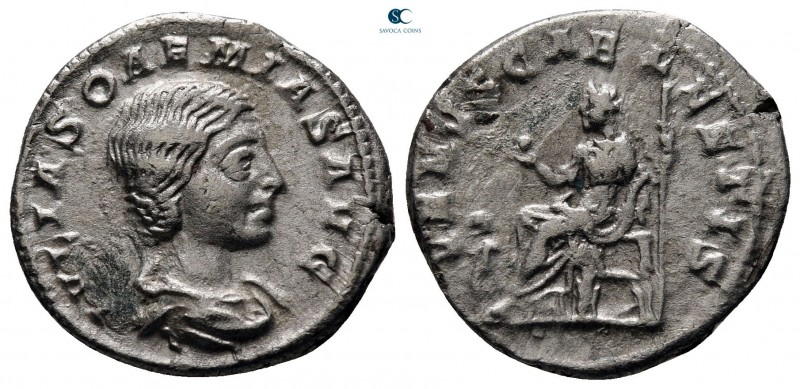 Julia Soaemias. Augusta AD 218-222. Rome
Denarius AR

17 mm, 2,78 g



ve...