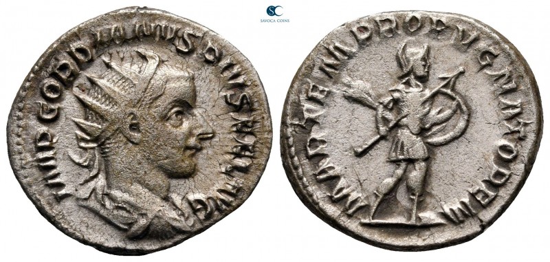 Gordian III AD 238-244. Rome
Antoninianus AR

20 mm, 4,57 g



very fine