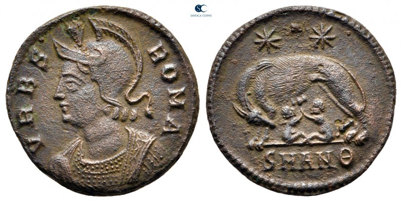 City Commemoratives AD 330-354. Antioch
Follis Æ

17 mm, 2,45 g



very f...