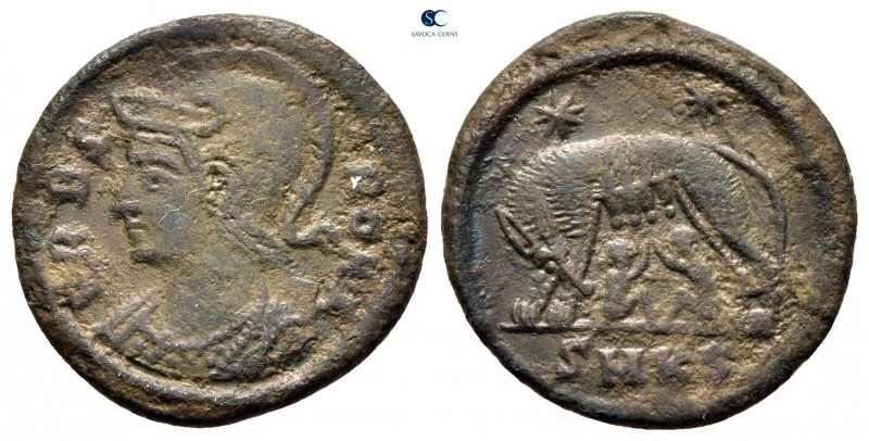 City Commemoratives circa AD 330-354. Cyzicus
Follis Æ

17 mm, 2,08 g



...