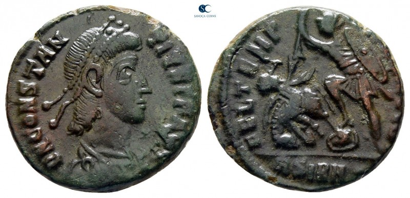 Constantius II AD 337-361. Sirmium
Follis Æ

16 mm, 2,74 g



very fine