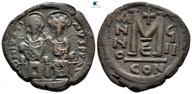 Justin II and Sophia AD 565-578. Constantinople
Follis or 40 Nummi Æ

30 mm, ...