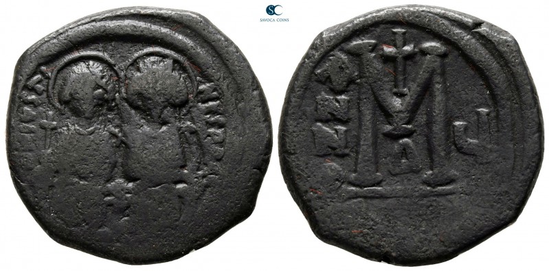 Justin II and Sophia AD 565-578. From the Tareq Hani collection. Uncertain mint...