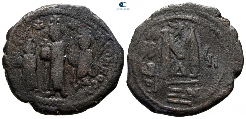 Heraclius & H.Constantine & Martina AD 610-641. From the Tareq Hani collection. ...