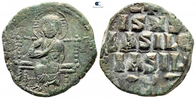 Constantine IX Monomachus AD 1042-1055. Constantinople
Anonymous Follis Æ

28...