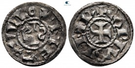 Charles le Chauve (the Bald), as Charles II, king of West Francia AD 840-877. Metalo (Melle) mint. Denier AR