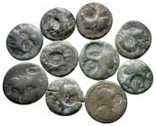Lot of ca. 10 greek bronze countermarked coins / SOLD AS SEEN, NO RETURN!nearly very fine