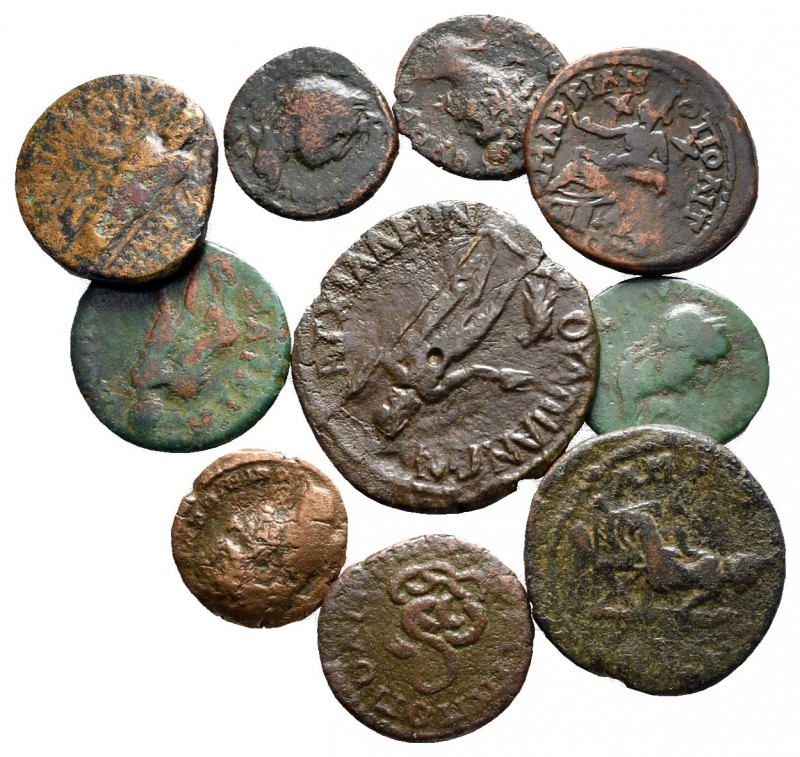 Lot of ca. 10 roman provincial bronze coins / SOLD AS SEEN, NO RETURN!

nearly...