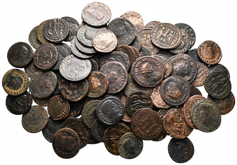 Lot of ca. 94 roman bronze coins / SOLD AS SEEN, NO RETURN!

very fine