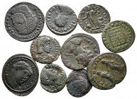Lot of ca. 10 roman bronze coins / SOLD AS SEEN, NO RETURN!very fine