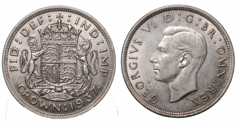 Great Britain. Giorgio VI. Crown 1937 Ag 0.500 gr. 28,3 mm 38,7 SPL