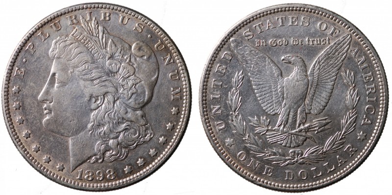 United States. Morgan Dollar 1898 Ag. qSPL
