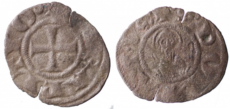 Arezzo. Repubblica (1230-1250). Denaro piccolo con S.Donato. Mi gr. 0,30 MB