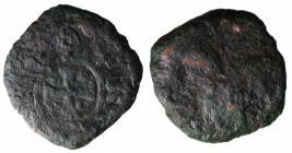 Capua. Ruggero II (1130-1154). Follaro. AE gr. 1,30. D/ Busto frontale di Santo Stefano R/ Croce entro cerchio; attorno R O R X. CNI 6/7 MIR 397 molto...