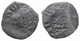 Catania. Federico IV d'Aragona (1355-1377). Denaro AE gr. 0,75. rif.MIR 1 Raro