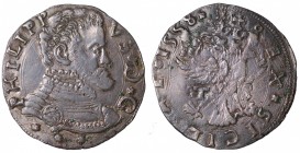 Messina. Filippo II (1556-1598). 4 Tarì 1558 AG gr. 11,34 rif.MIR 317/3; Sp.22/25. BB *graffi