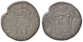 Milano. Filippo III (1598-1621). 4 soldi 1608. AG gr. 2,97 rif. Crippa 19 mMB