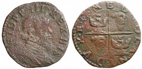 Milano. Filippo III (1598-1621). Quattrino AE gr.2,56. rif.Crippa 24. mMB