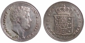 Regno delle due Sicilie. Napoli. Ferdinando II di Borbone 20 grana 1856. AG gr. 4,58 rif.Magliocca 621 BB *tracce di ribattitura