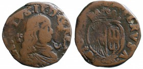 Regno di Napoli. Carlo II (1674-1700). Grano. AE gr. 8,57 MB-BB