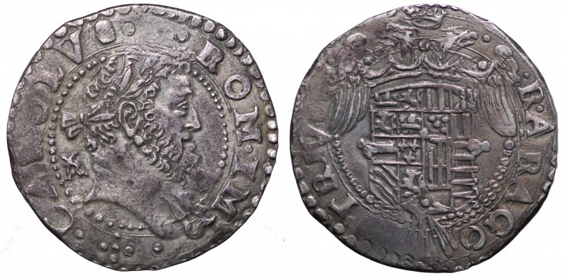 Regno di Napoli. Carlo V d'Asburgo (1516-1556). Tarì IBR. AG gr. 6,07 rif.Maglio...