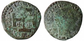 Regno di Napoli. Filippo II (1554-1598). 3 cavalli AE gr. 4,75 MB-BB