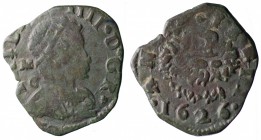 Regno di Napoli. Filippo IV (1621-1665) 3 Cavalli 1626. AE gr.2,30 qBB
