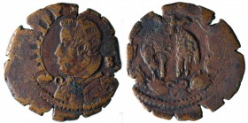 Regno di Napoli. Filippo IV (1621-1665) Tornese. AE gr.5,24 qBB