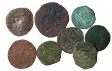 Regno di Napoli. Lotto 8 monete da catalogare, periodo vicereame.