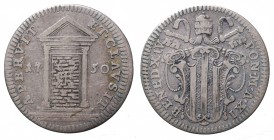 Benedetto XIV (1740-1758). Roma, grosso con Porta Santa, giubileo 1750 anno XI. AG gr.1,29 BB