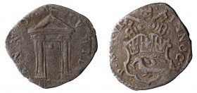Innocenzo X (1644-1655). Roma, 1/2 grosso con porta santa, giubileo 1650. AG gr.0,76. MIR 1808/1 o 1808/3 R2. MB
