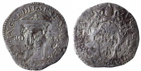 Urbano VIII (1623-1644). Roma, giulio con porta santa, giubileo 1625. AG gr.2,80. MIR 1668/4; Mun. 101a. MB-BB *corrosioni