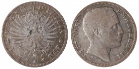Vittorio Emanuele III. 2 lire 1907. Ag. gr. 9,86. mBB
