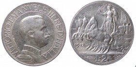 Vittorio Emanuele III. 2 lire 1912 Ag gr.10. Gig.99 mBB