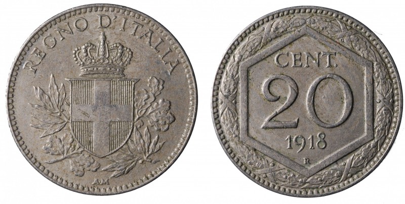 Vittorio Emanuele III. 20 centesimi 1918 mBB