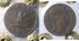 Vittorio Emanuele III. 5 centesimi 1943 periziata Marcoccia qFDC