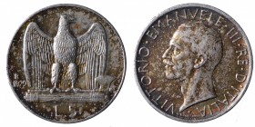 Vittorio Emanuele III. 5 lire 1929 qFDC patinata